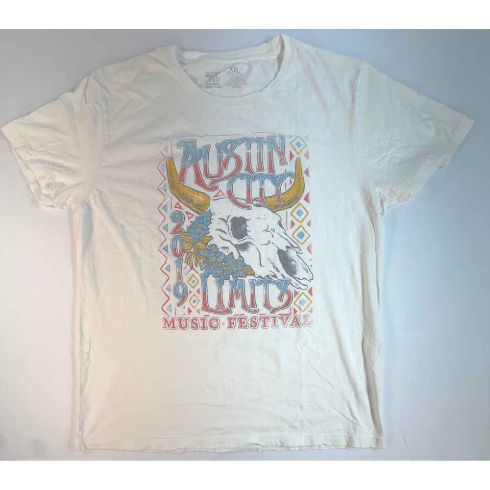 Austin City Limits 2019 Music Festival T-Shirt XXL White Lineup Graphic Tee